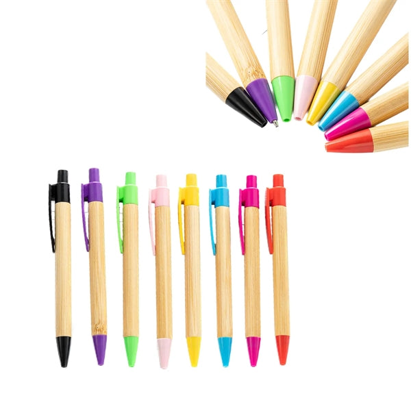 Eco-friendly Click Bamboo Ballpoint Pen w/ Custom Imprint