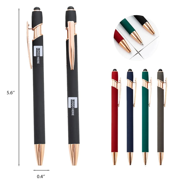 Clickable Aluminum Barrel Ballpoint Pen w/ Custom Imprint