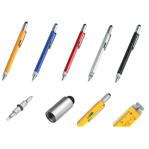 6 in 1 Multi-functional Ballpoint Pen w/ Custom Imprint