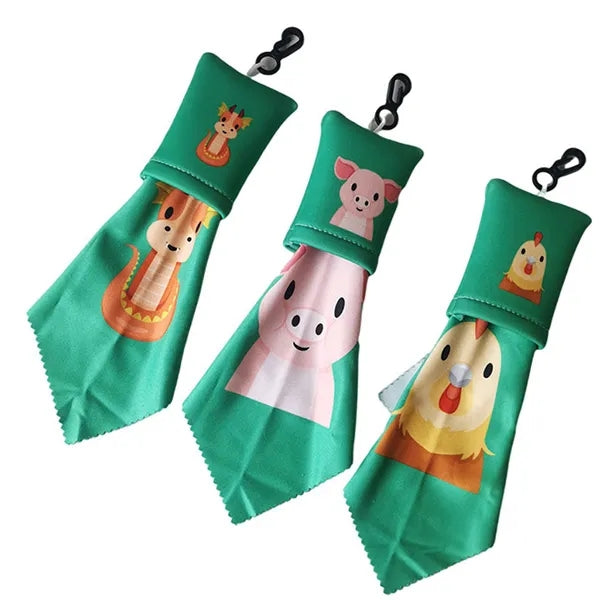 Microfiber Cleaning Cloth W/ Clip Pouch