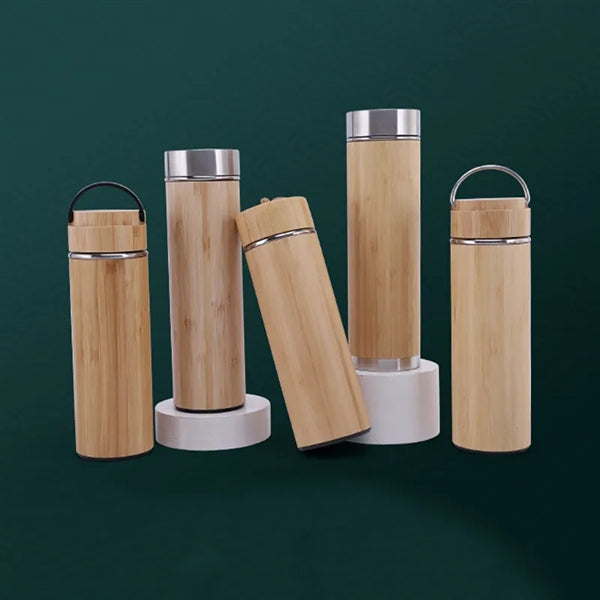 Smart Bamboo Tumbler With Temperature Display 17oz