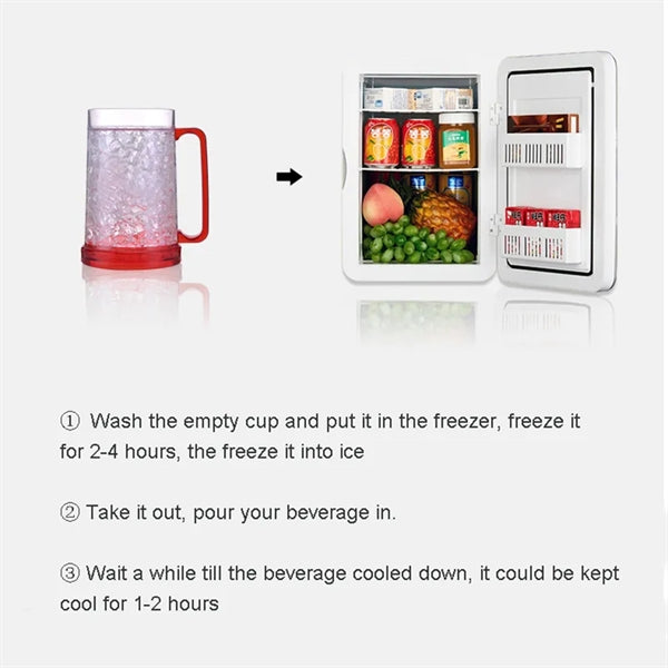 Double Wall Gel Freezer Beer Mugs