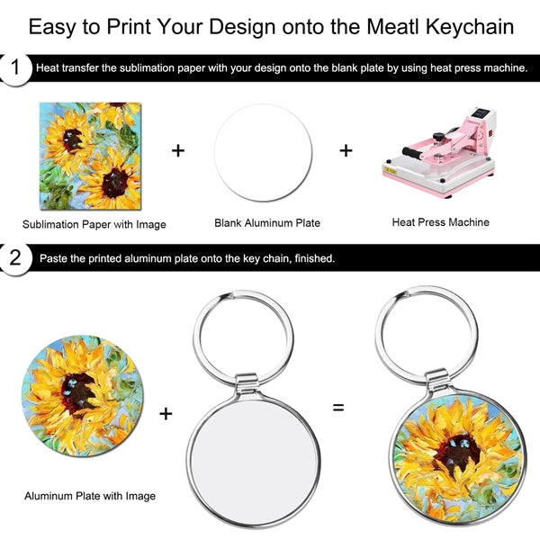 Sublimation Blank Metal Keychain