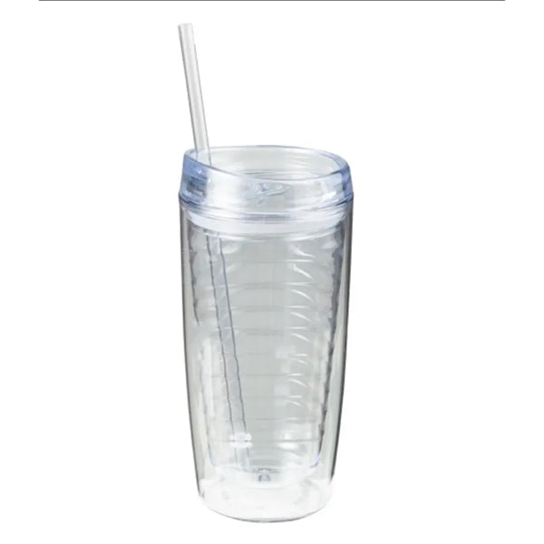 16oz Plastic Insulated Tumbler