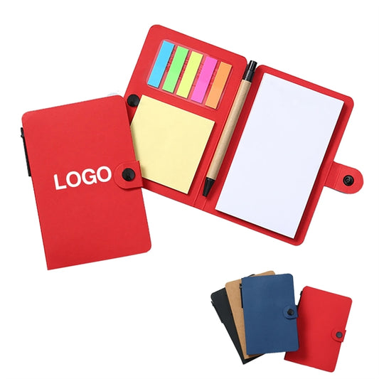 Button Sticky Notes Set With Pen