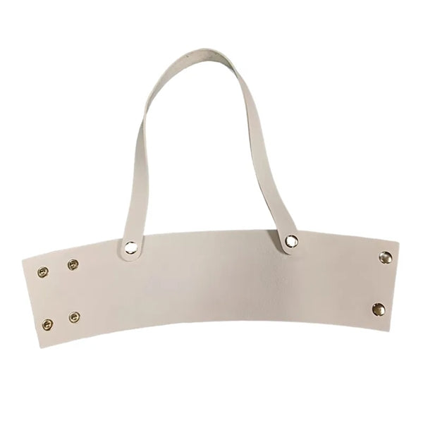PU Leather Beverage Holder with Carabiner and Button