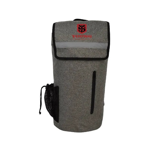 Gray Waterproof Sport Bag with Outer Zipper