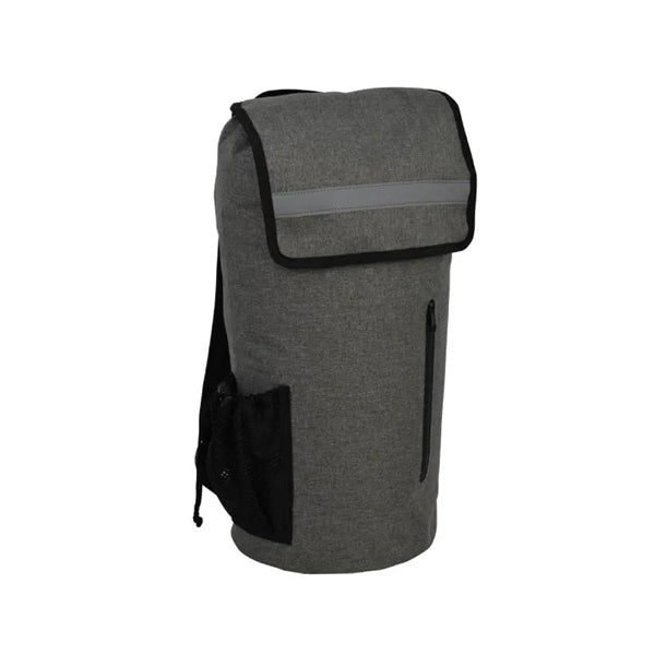 Gray Waterproof Sport Bag with Outer Zipper