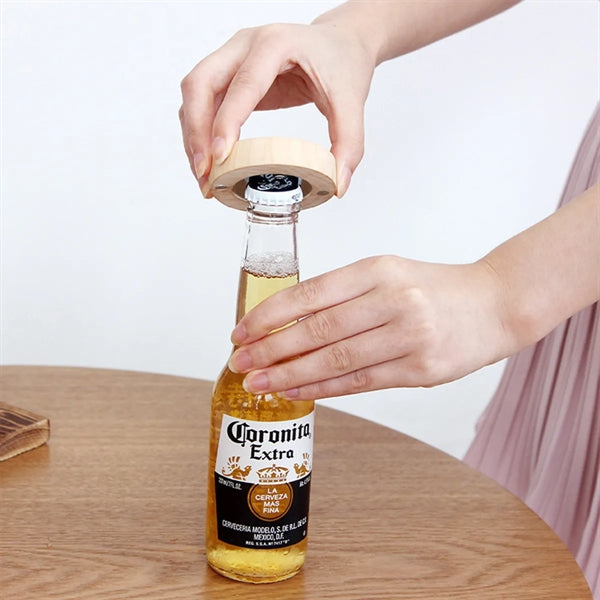 Wooden Magnetic Fridge Sticker Bottle Opener