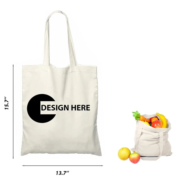10 oz. Natural Cotton Canvas Tote Bag w/ Custom Imprint