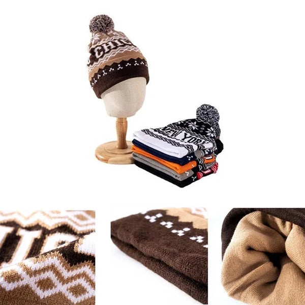 Winter Beanie Hat With Pompom