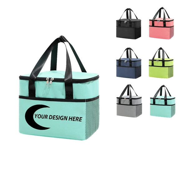 Zipped 600D Oxford Cooler Tote w/ Custom Imprint