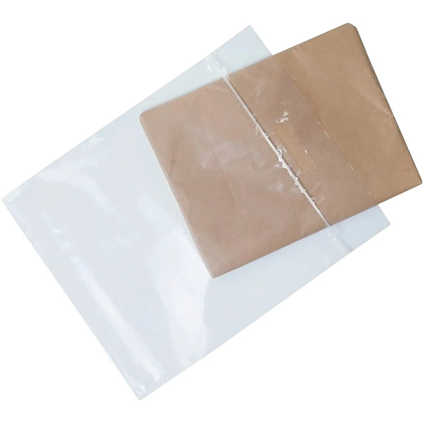 3 mil 12" x 15" x 6" Clear Zip Lock Bags With Die Cut Handle