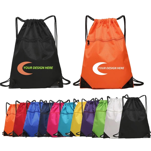 Waterproof Oxford Drawstring Backpack w/ Custom Imprint