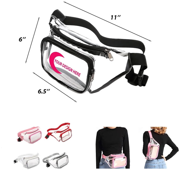 Clear Zipper PVC Fanny Pack w/ Custom Imprint