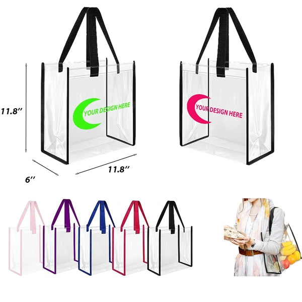 Clear PVC Tote Bag w/ Custom Imprint
