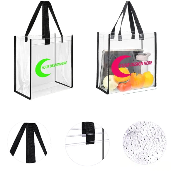 Clear PVC Tote Bag w/ Custom Imprint