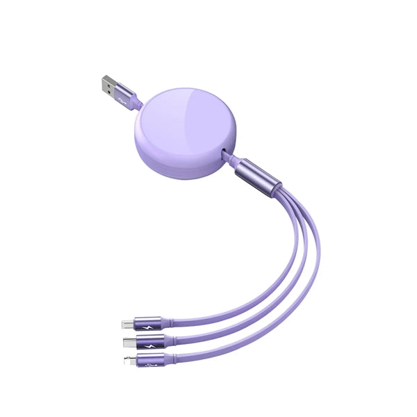3 In 1 Retractable Charge Cables