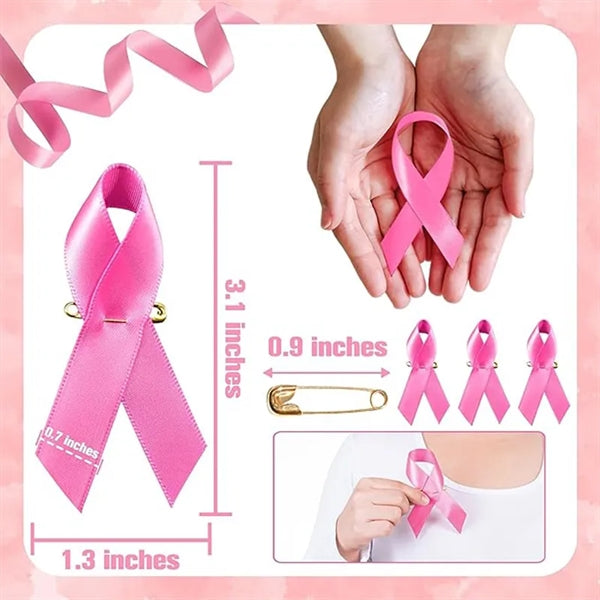 Breast Cancer Awareness Pink Ribbon Pins