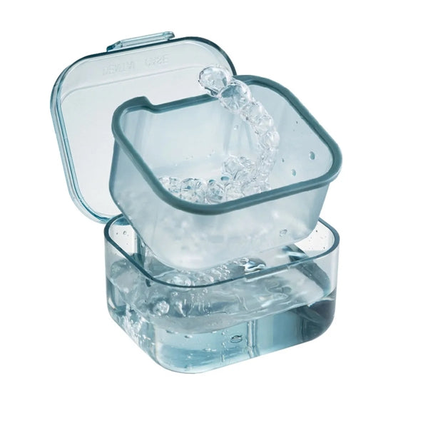 Three-Layer Clear Denture Retainer Case