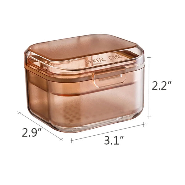 Three-Layer Clear Denture Retainer Case