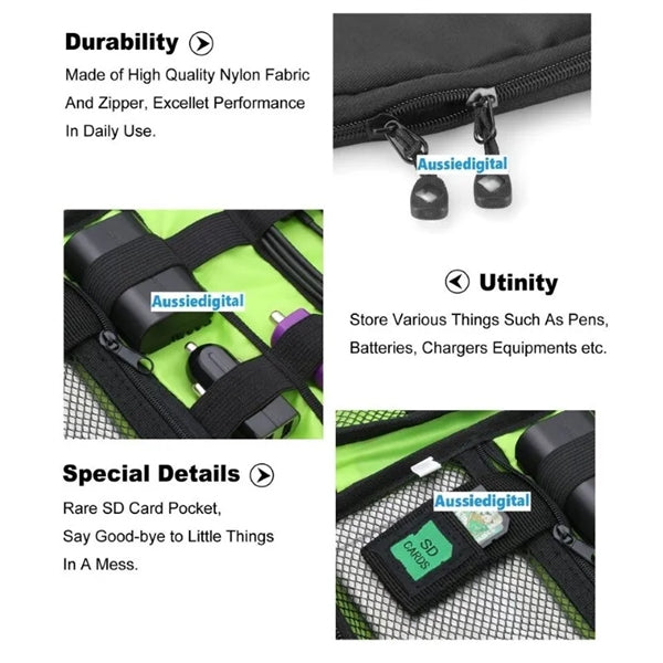 Travel High-Capacity Electronics Accessories Storage Bag