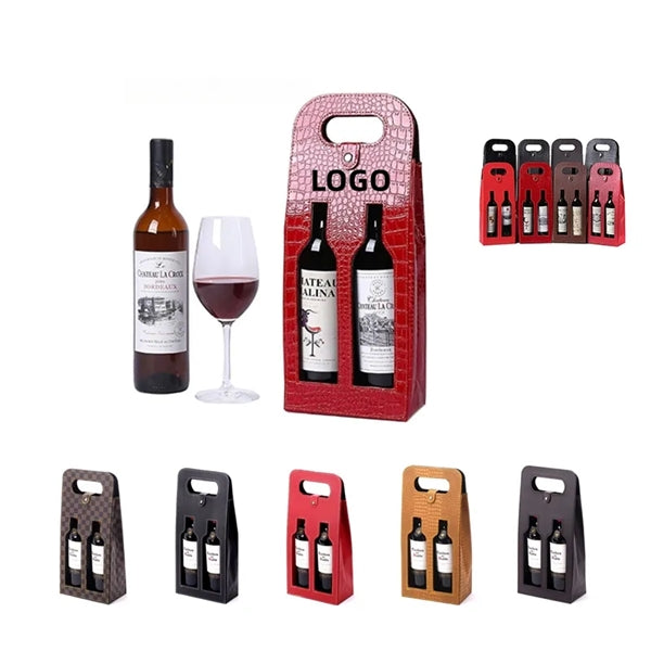 PU Wine Bag for 2 Bottles