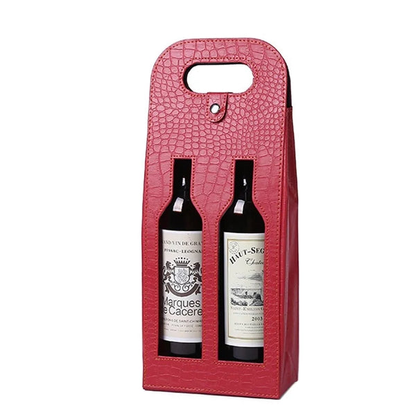 PU Wine Bag for 2 Bottles