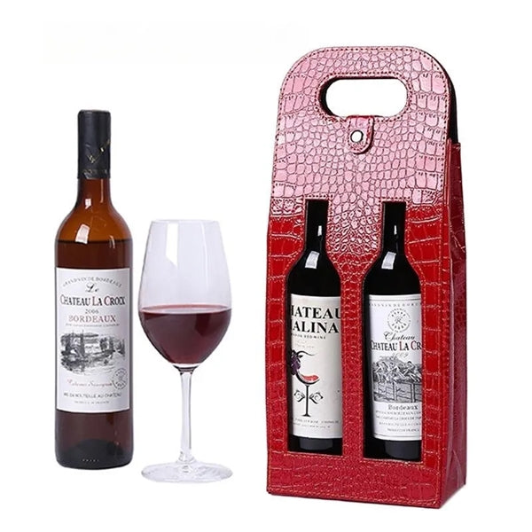 PU Wine Bag for 2 Bottles