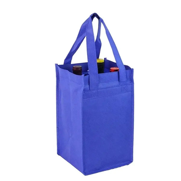 Non-Woven 4 Bottle Wine Tote Bag