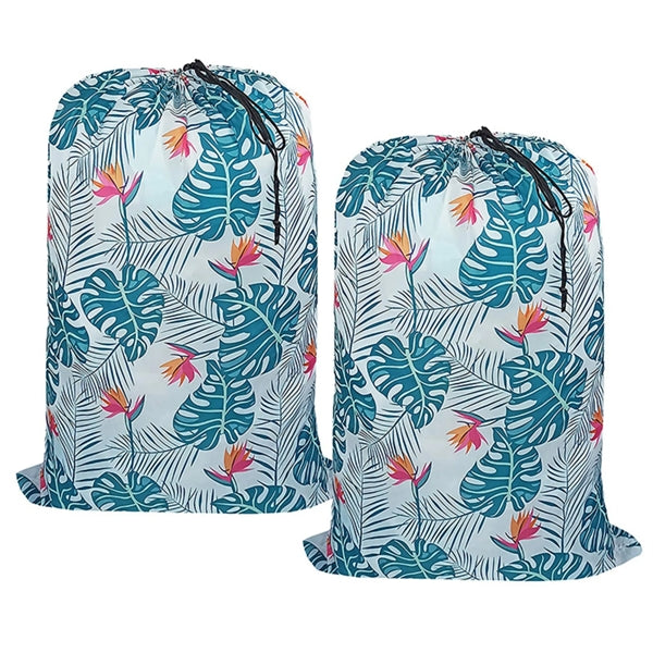 Customize Full Color Logo Nylon Laundry Bags With Drawstring