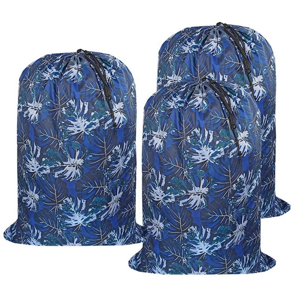Customize Full Color Logo Nylon Laundry Bags With Drawstring