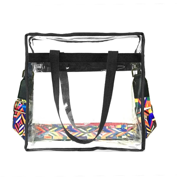 Clear PVC Bag Stadium Approved Tote With Adjustable Strap