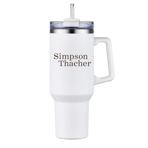 Aqueduct-III 40 Oz Tumbler Mugs with Straw (Double Walled)