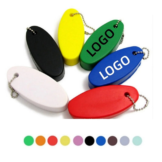 Oval Shaped Foam Floating Key Ring