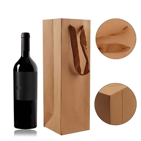 Kraft Paper Wine Bottle Gift Bags