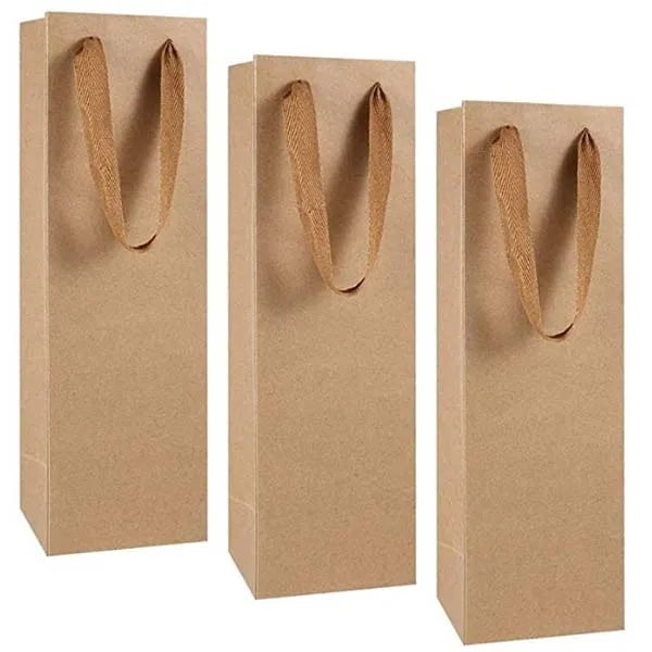 Kraft Paper Wine Bottle Gift Bags