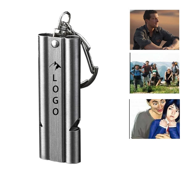 Stainless Steel Double Barrel Lifesaving Whistle