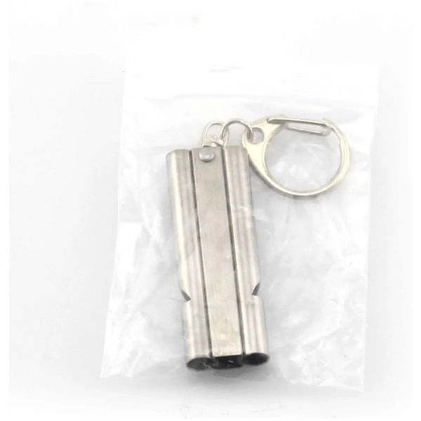 Stainless Steel Double Barrel Lifesaving Whistle
