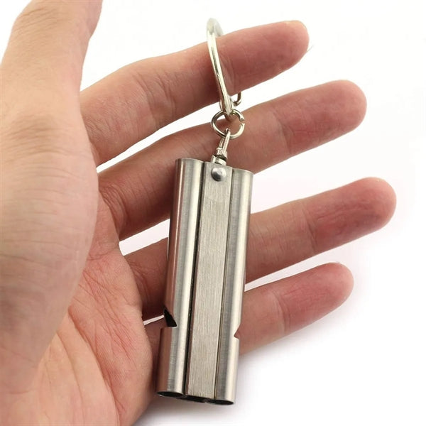 Stainless Steel Double Barrel Lifesaving Whistle