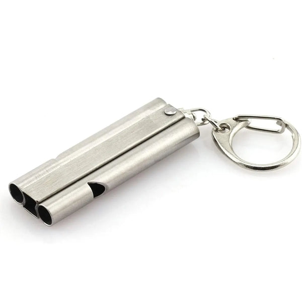 Stainless Steel Double Barrel Lifesaving Whistle