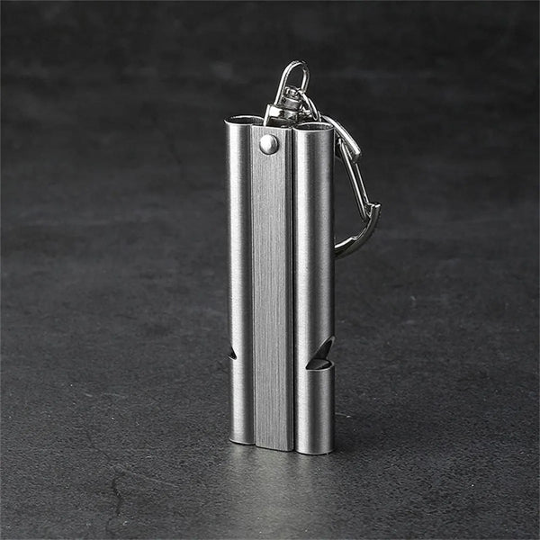 Stainless Steel Double Barrel Lifesaving Whistle
