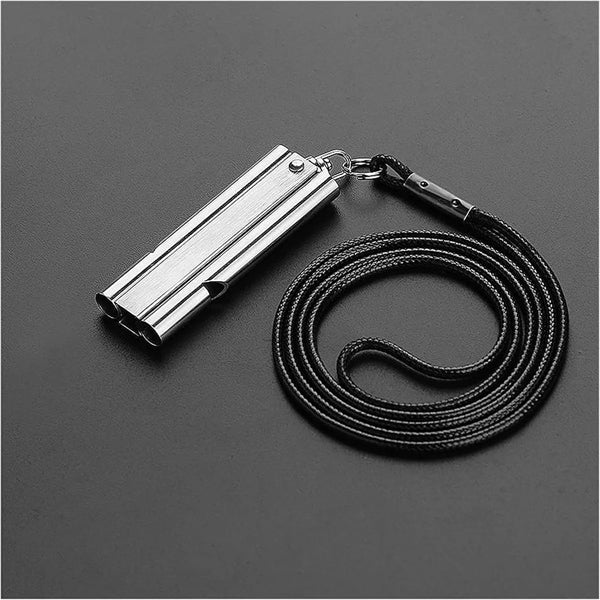 Stainless Steel Double Barrel Lifesaving Whistle
