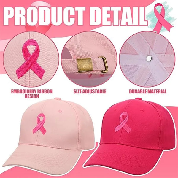 Breast Cancer Awareness Pink Ribbon Baseball Cap
