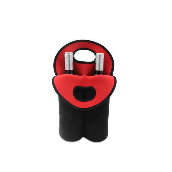 Insulated Neoprene Beer Carrier Tote Bag for 2 Bottles