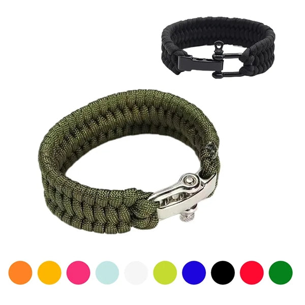 Zinc Alloy Emergency Paracord Bracelets