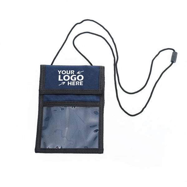 ID Card Organizer Pouch with Neck Lanyard