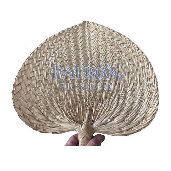 Natural Woven Eco Friendly Raffia Palm Leaf Hand Fan