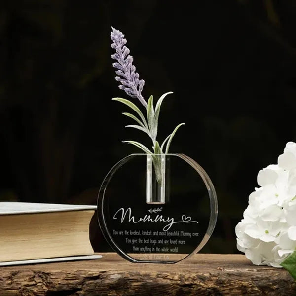 Optical Crystal Round Bud Vase