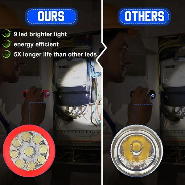 9 Led Plastic Flashlight